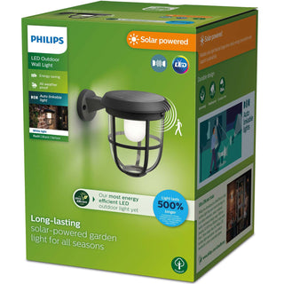 Philips Radii Vägglampa Solcell Ultra Efficient LED 250lm Svart