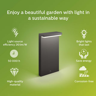 Philips Bustan Pedistal Ultra Efficient LED 3,8W 800lm Antracit