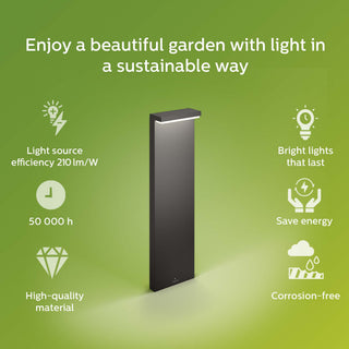 Philips Bustan Pollare Ultra Efficient LED 3,8W 800lm 2700K Antracit