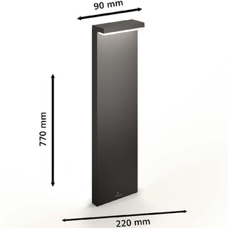 Philips Bustan Pollare Ultra Efficient LED 3,8W 800lm 2700K Antracit