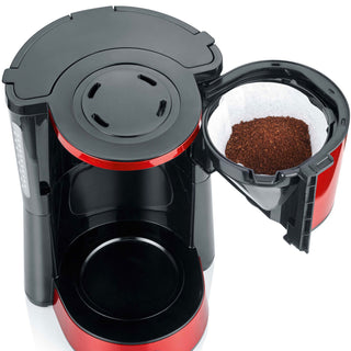 Severin Kaffebryggare 10 koppars 1000W Chilli röd KA4817