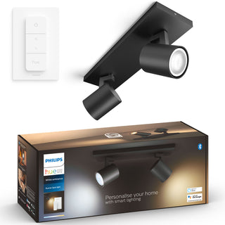 Philips Hue Runner White Ambiance 2 spot 800 lm Svart