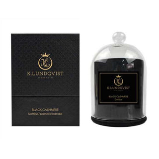 K. Lundqvist Doftljus med Glaskupa Black Cashmere