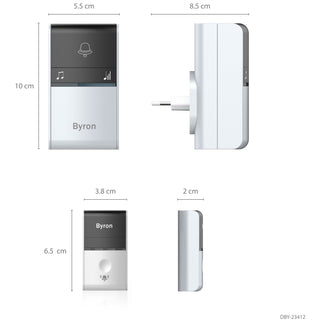 Byron Trådlös dörrklocka Kinetic Ej batteri