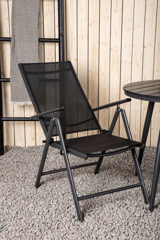 Venture Home Break - Matbord Runt- Svart / Svart - Alu / Aintwood - 90ø _1+ Break 5:pos Stol - Svart/Svart _2