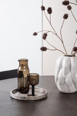 Venture Home Copenhagen Matbord - Svart / Mocca Faner +Kenth Stol - Svart / Svart PU _4