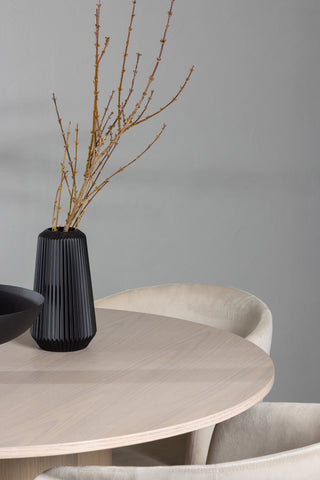 Venture Home Olivia Matbord-VittvättFöner+Beritstol-Svart/BeigeVelvet_4