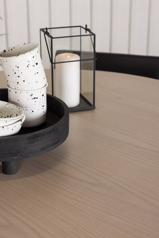 Venture Home Olivia Matbord-VittvättVeneer+KenthChair-Svart/SvartPU_4