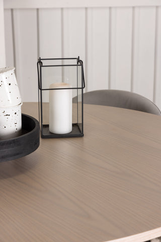 Venture Home Olivia Matbord-VittvättFöner+Smetmatsstol-Ljusgrå/Svart_4