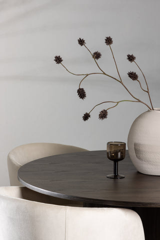 Venture Home Olivia Matbord-Mocca/MoccaFaner+Beritstol-Svart/BeigeVelvet_4