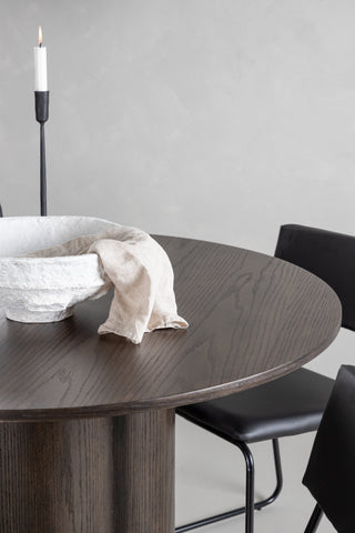 Venture Home Olivia Matbord-Mocca/MoccaFaner+KenthChair-Svart/SvartPU_4