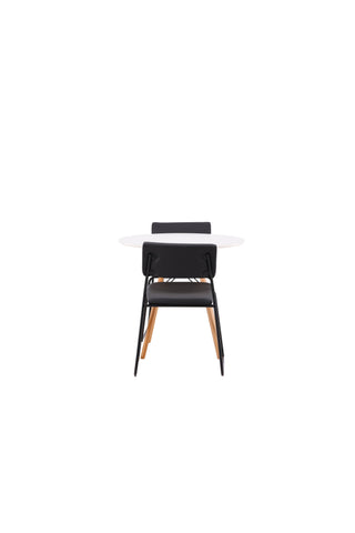 Venture Home Danburi Matbord - Woodlook / Woodlook MDF +Kenth Stol - Svart / Svart PU _2