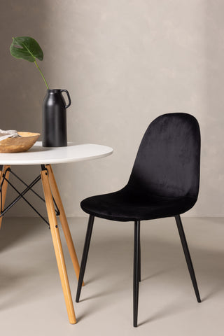 Venture Home Danburi Matbord - Woodlook / Woodlook MDF +Polar Matstol - Svarta ben / Black Velvet _2