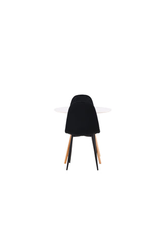 Venture Home Danburi Matbord - Woodlook / Woodlook MDF +Polar Matstol - Svarta ben / Black Velvet _2
