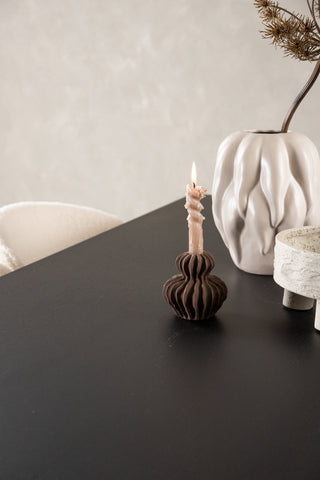 Venture Home Vail Matbord - Svart / Rökt Svart MDF +Chico Matsalsstol - Svart / Vit Boucle _6