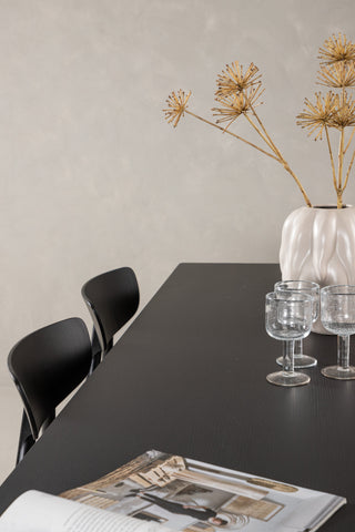Venture Home Vail Matbord - Svart / Rökt Svart MDF +Ursholmen Matstol - Svart Polypropylen _6