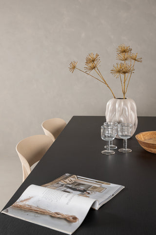 Venture Home Vail Matbord - Svart / Rökt Svart MDF +Åstol Matstol - Natur Träplastkomposit _6