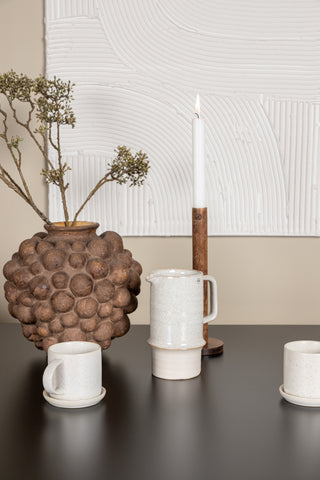 Venture Home Tempe Matbord - Svart / Svart MDF + Modesto Matstol - Grå / Rökt Svart Boucle _2