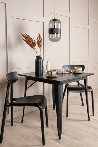 Venture Home Tempe Matbord - Svart / Svart MDF +Ursholmen Matstol - Svart Polypropylen _2