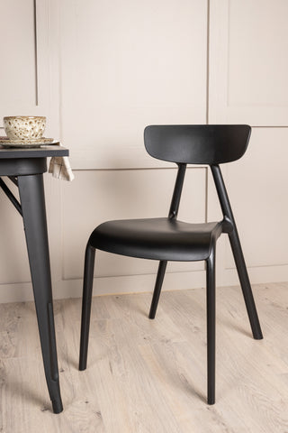 Venture Home Tempe Matbord - Svart / Svart MDF +Ursholmen Matstol - Svart Polypropylen _2