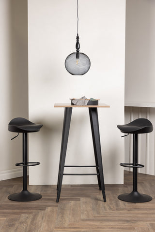 Venture Home Tempe Barbord - Svart / Natur MDF +Adesto Barstol - Svart / Mattsvart ABS _2