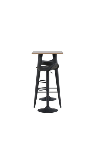 Venture Home Tempe Barbord - Svart / Natur MDF +Adesto Barstol - Svart / Mattsvart ABS _2