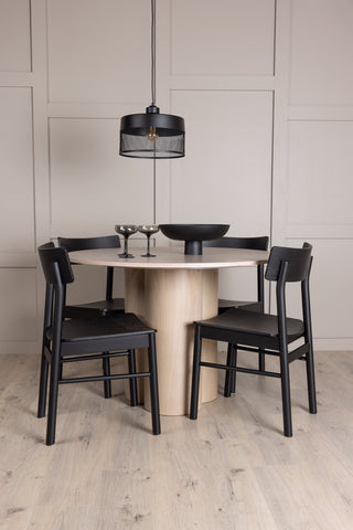 Venture Home Olivia Matbord-VittvättFanas+MontrosMatstol-Naturligt/Naturligt Gummiträ_4