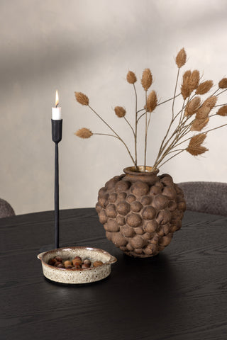 Venture Home Olivia Matbord-Svart/SvartFaner+ModestoMatstol-Grå/SmokedBlackBoucle_4