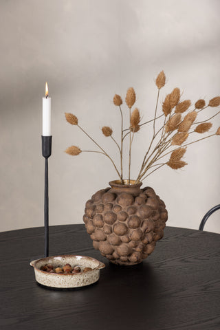 Venture Home Olivia Matbord-Svart/Svart Fanér+Tempe Matstol-Mörkgrå/MörktbrunMDF_4