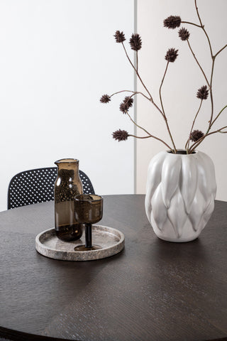Venture Home Copenhagen Matbord - Svart / Mocca Faner +Baltimore Matstol - Svart / Svart Plast _4