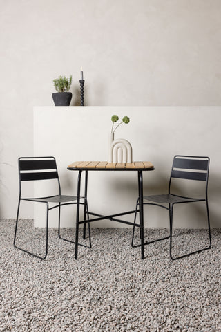 Venture Home Holmbeck Cafetable Steel - Svart / Rektangulär 55*70*74 +Lina Matstol - Svart _2
