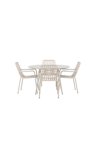 Venture Home Lina Matbord  Beige + 4 st Galera matstolar