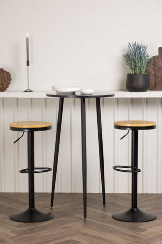Venture Home Plaza Barbord - Svart / Svart Mdf +Conway Barstol - Svart / Oaklook MDF _2