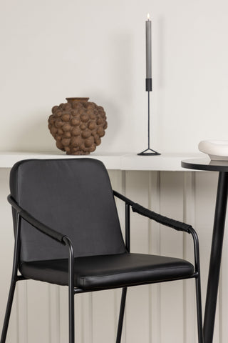 Venture Home Plaza Barbord - Svart / Svart Mdf +Bella Barstol - Svart / Svart PU _2