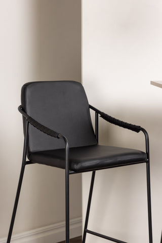 Venture Home Tempe Barbord - Svart / Natur MDF +Bella Barstol - Svart / Svart PU _2