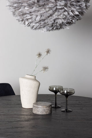 Venture Home Lanzo Matbord φ120 - Mocca/Mocca +Nattmatstol - Svart / Svart sammet _4