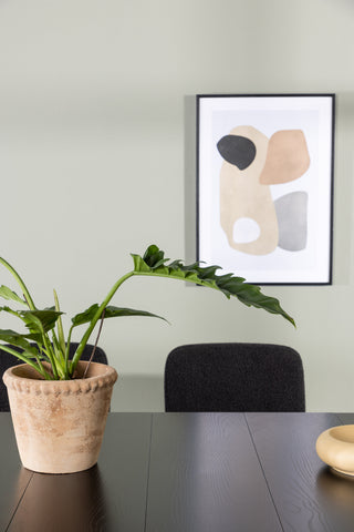 Venture Home Astrid Matbord 200*75 - Mattsvart / Mattsvart MDF med faner +Yesterday Dining Chair - Svart / Svart Boucle _6