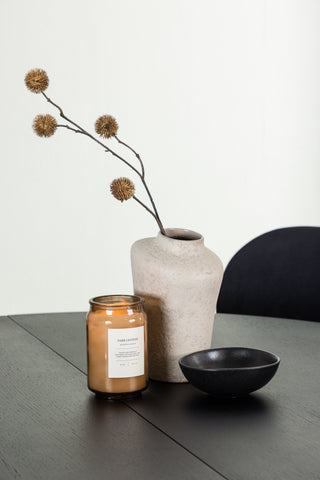 Venture Home Matilda Matbord φ130 - Svart / Svart MDF med faner +Stella Matstol - Svart / Svart sammet _4