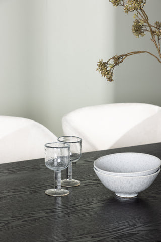 Venture Home Isolde Matbord 180*75 - Svart / Svart MDF +Day Dining Chair - Mattsvart / Vit Linne _4