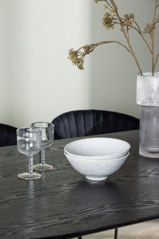 Venture Home Isolde Matbord 180*75 - Svart / Svart MDF +Selma Matstol - Svart / Svart sammet _4