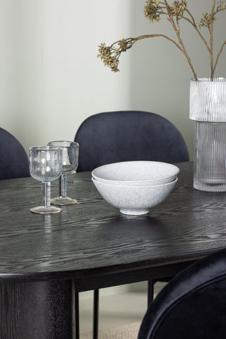 Venture Home Isolde Matbord 180*75 - Svart / Svart MDF +Stella Matstol - Svart / Svart sammet _4