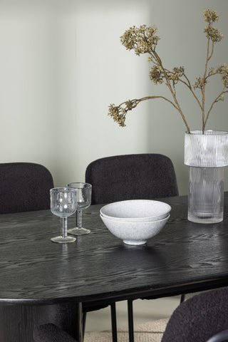 Venture Home Isolde Matbord 180*75 - Svart / Svart MDF +Yesterday Matstol - Svart / Svart Boucle _4