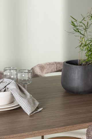 Venture Home Andy Matbord 180*75 - Naturlig / Naturlig MDF + Morgonmatstol - Svart / Svart Boucle _4