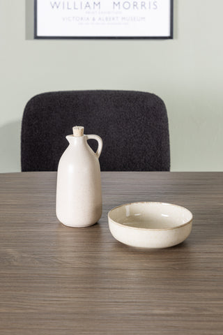 Venture Home Andy Matbord 180*75 - Naturlig / Naturlig MDF +Yesterday Matstol - Svart / Svart Boucle _4