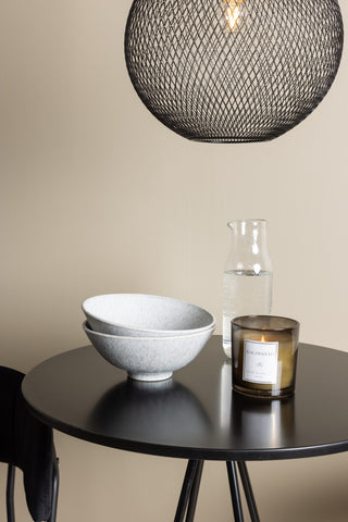 Venture Home Bistro Barbord φ60 - Svart / MDF med faner +Lui Barstol - Svart / Svart PU _2