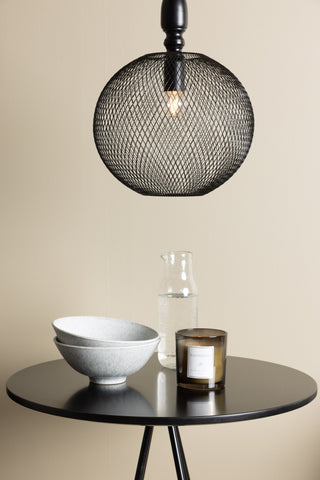 Venture Home Bistro Barbord φ60 - Svart / MDF med faner +Tvist Barstol - Svart / Svart PU _2