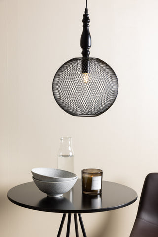Venture Home Bistro Barbord φ60 - Svart / MDF med faner +Alexi Barstol - Mattsvart / Mörkbrun PU _2