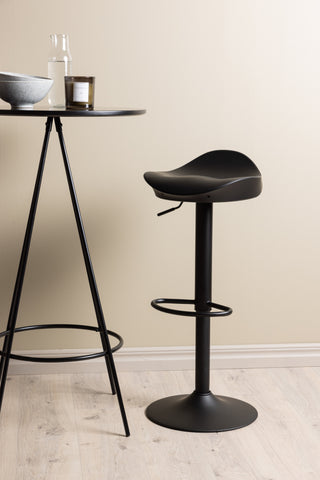Venture Home Bistro Barbord φ60 - Svart / MDF med faner +Adesto Barstol - Svart / Mattsvart ABS _2