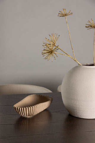 Venture Home Ystad Matbord - Svart / Mocca Ekfaner +Simrishman Matstol - Svart / Beige TC-tyg _6