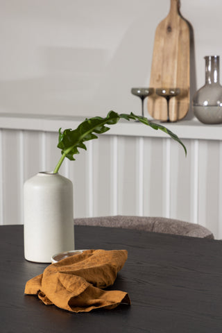 Venture Home Bootcut Ovalt matbord - Svart / Svart Fanéer + Morgonmatstol - Svart / Svart Boucle _6